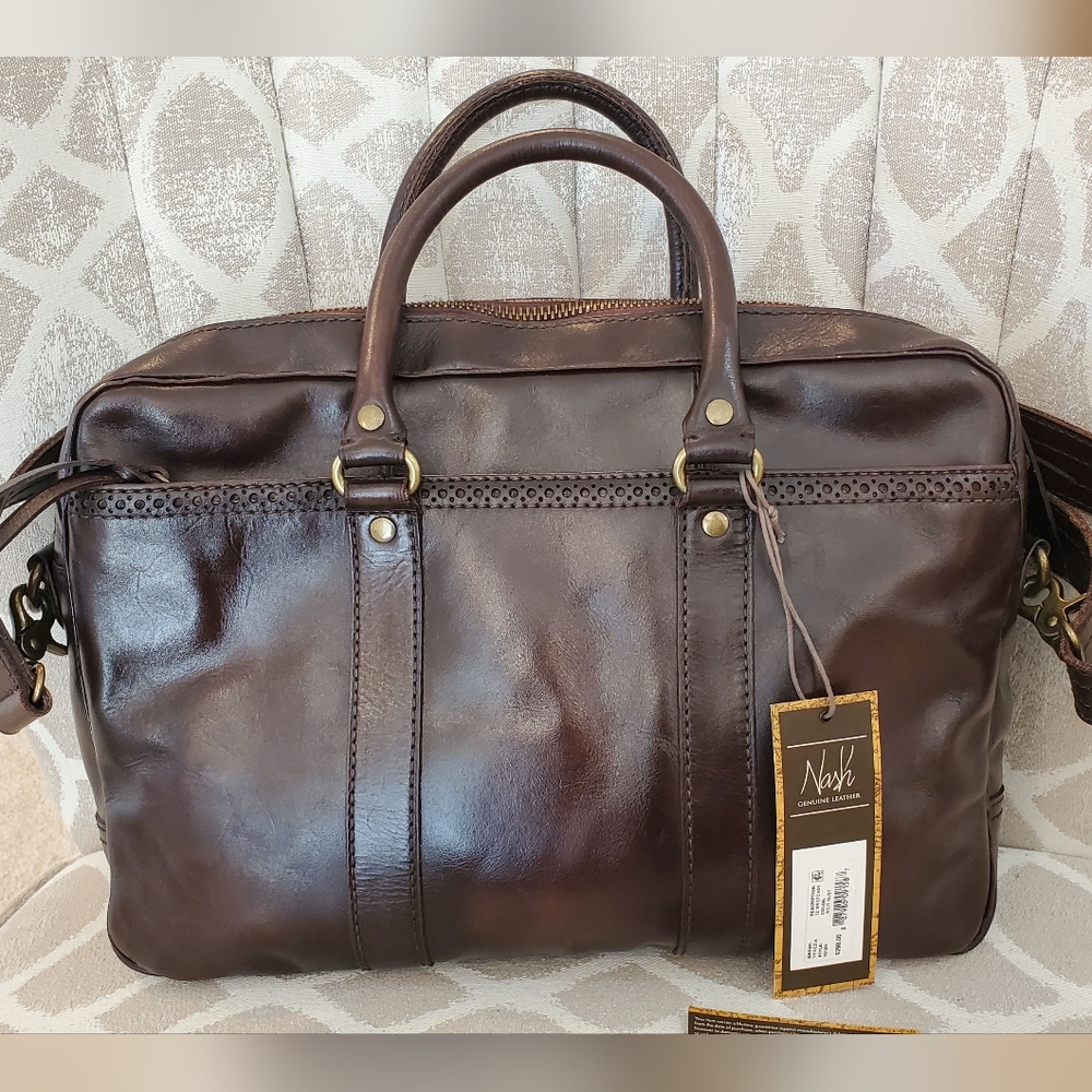 Patricia Nash Venezia Leather Briefcase